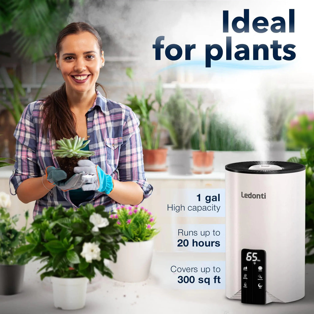 Ledonti Smart Wi-Fi Ultrasonic Air Revitalizer | App-Controlled | Auto Mode | Sleep Mode | Ceramic Filter | 360° Flow