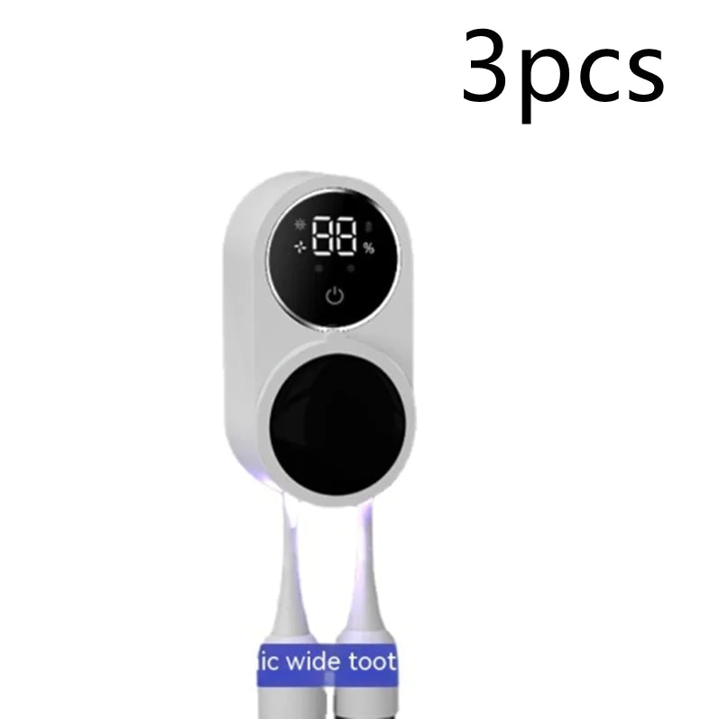 Portable UV-C Toothbrush Sterilizer & Holder – 99.9% Bacteria Elimination for Home or Travel