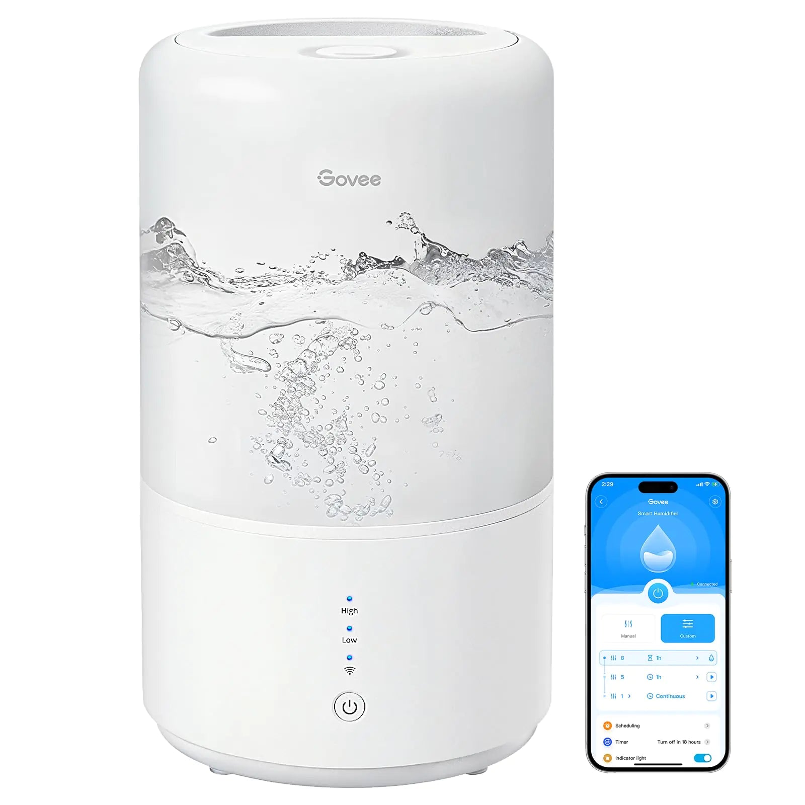🌬️ Govee Smart Air Device | Wi-Fi &amp; Voice Control | 3L Top-Fill | Ultra-Quiet | App &amp; Alexa Compatible