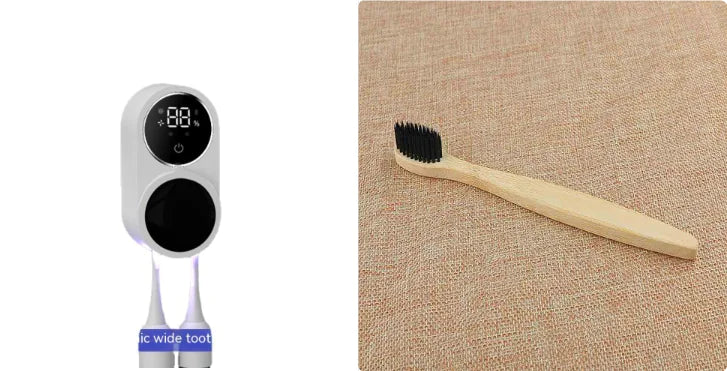 Portable UV-C Toothbrush Sterilizer & Holder – 99.9% Bacteria Elimination for Home or Travel