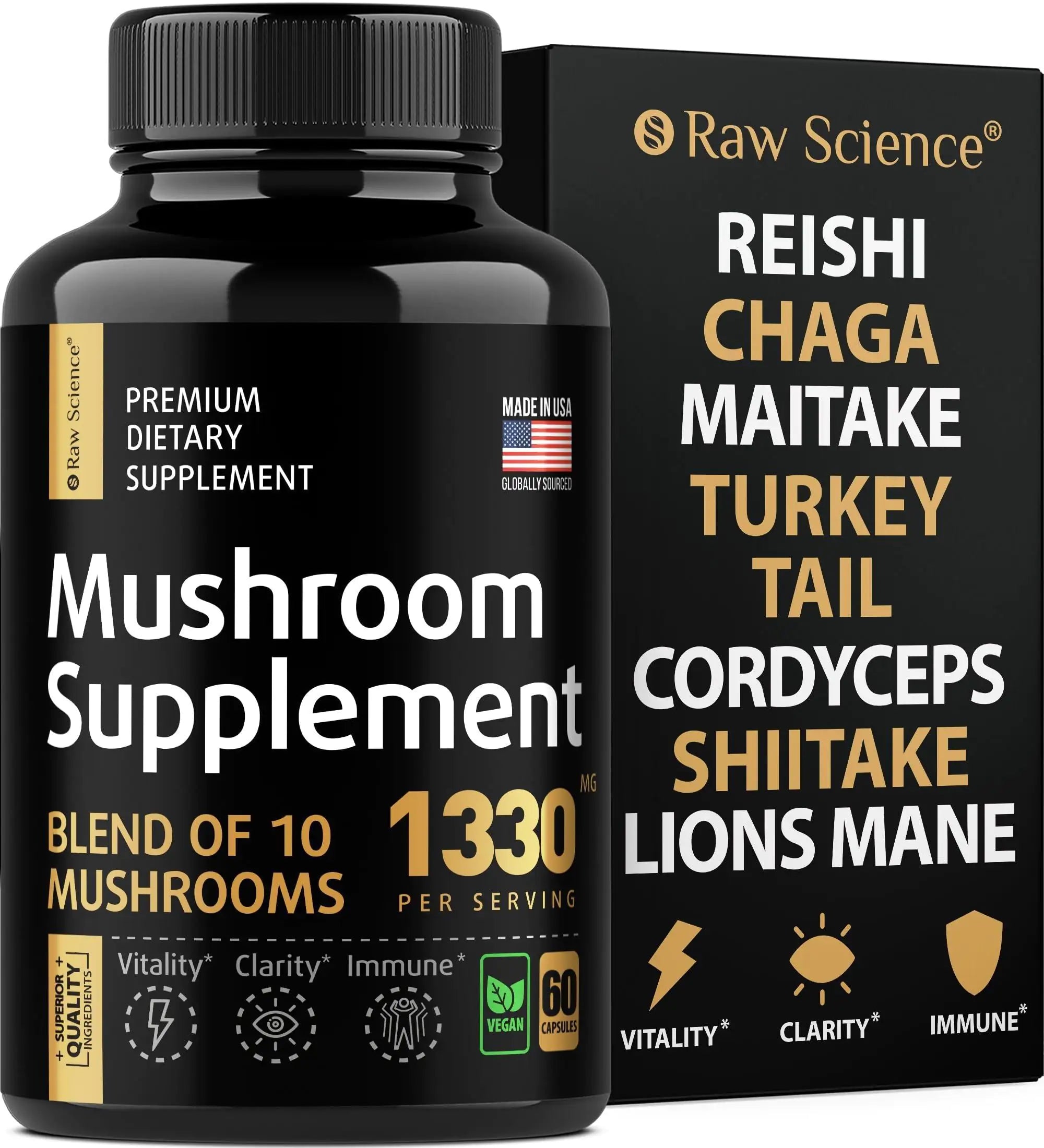 Cata-Kor Mushroom Mastermind Complex – Ultimate Immune & Brain Booster Capsules